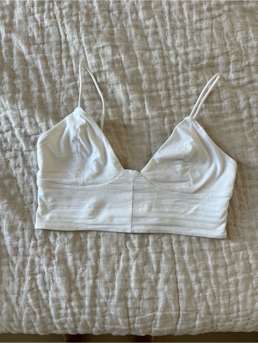 Aritzia Wilfred Free White Bralette
